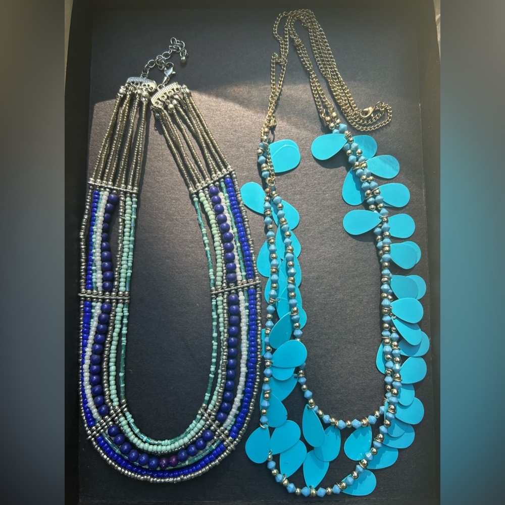 Blue Necklace Two Piece Bundle